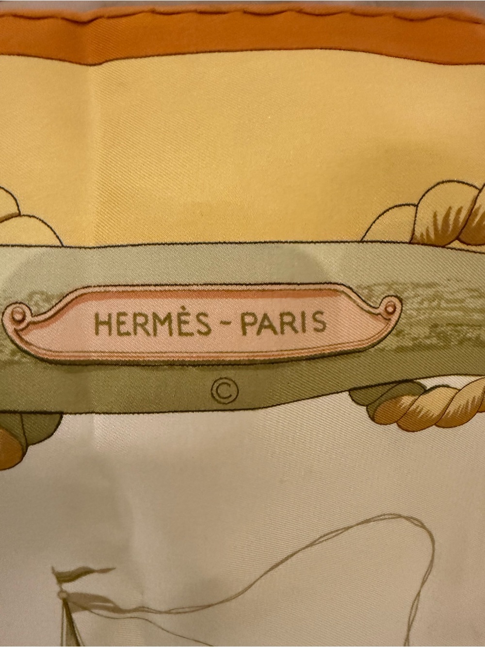 Hermes Tribord Silk Scarf Carré 90 Nautical Ship Pastel Vintage - Picture 3 of 13